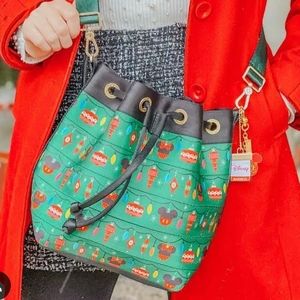 Harveys Disney Mickey's Christmas Ornaments Park Hopper Seat Belt Bag